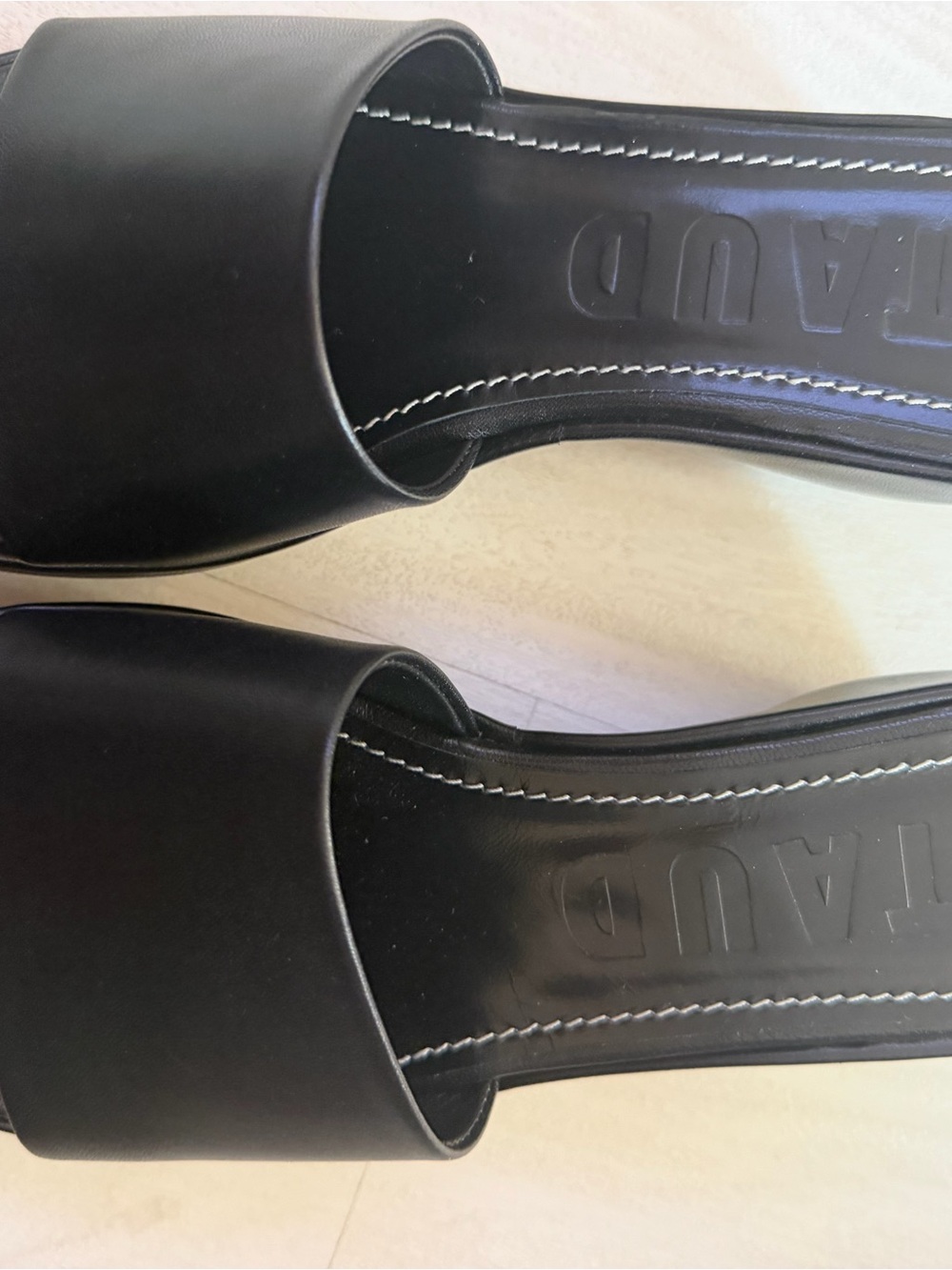 STAUD Black Leather Platform Mules - Picture 3 of 14